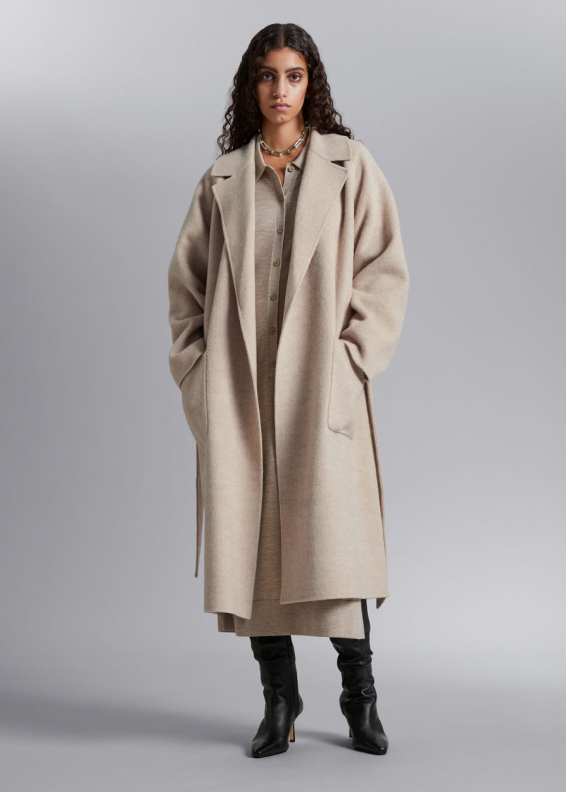 & Other Stories Patch Pocket Belted Coat Marroni | NOS-SN113778