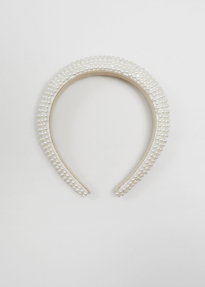 & Other Stories Pearl-Embellished Alice Headband Bianche | NOS-SN114662