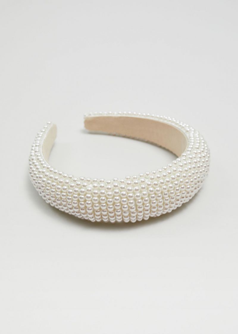 & Other Stories Pearl-Embellished Alice Headband Bianche | NOS-SN114662