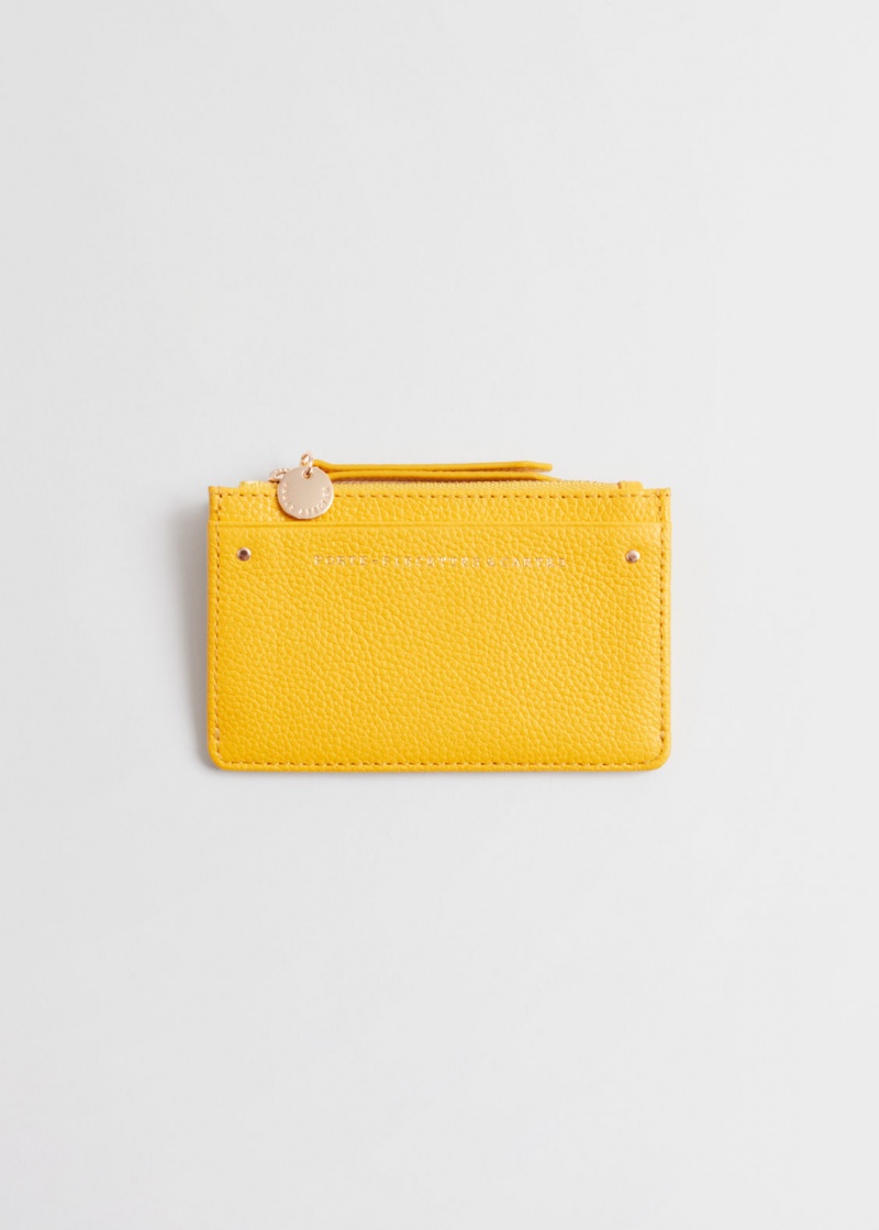 & Other Stories Pelle Card Wallet Lemon | NOS-SN114563