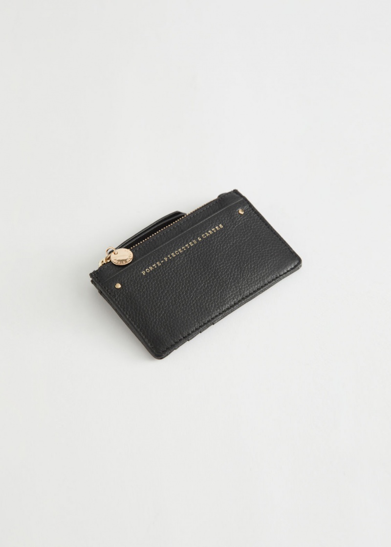 & Other Stories Pelle Card Wallet Nere | NOS-SN114560