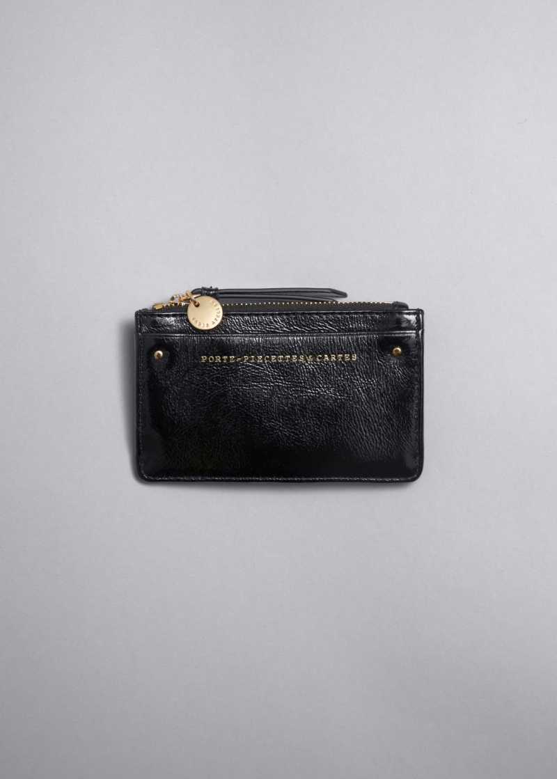 & Other Stories Pelle Card Wallet Nere | NOS-SN114569