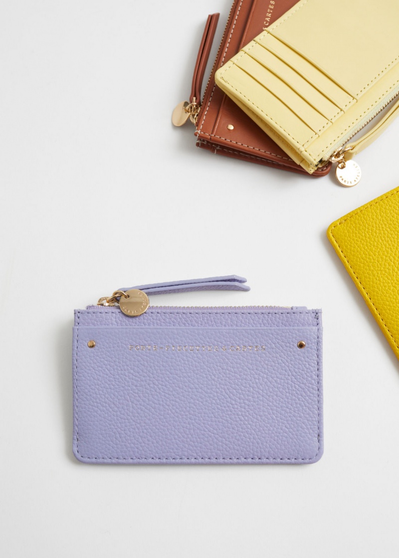 & Other Stories Pelle Card Wallet Viola | NOS-SN114564