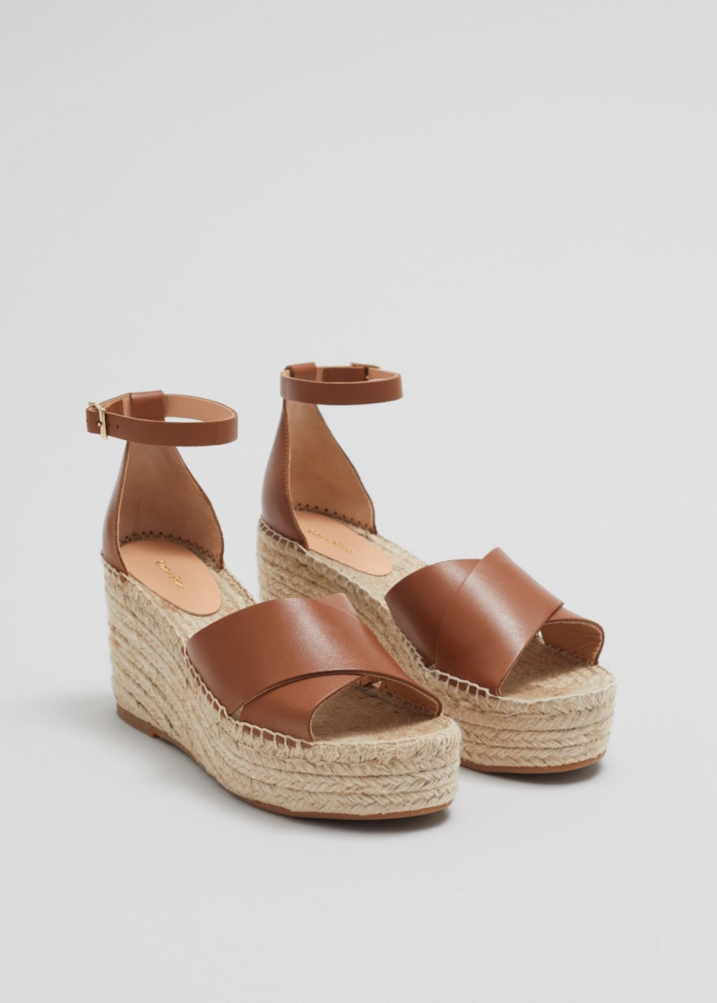 & Other Stories Pelle Espadrillas Sandals Marroni | NOS-SN114455