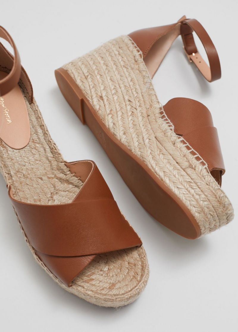 & Other Stories Pelle Espadrillas Sandals Marroni | NOS-SN114455