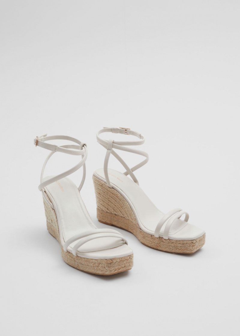 & Other Stories Pelle Espadrillas Sandals Bianche | NOS-SN114456