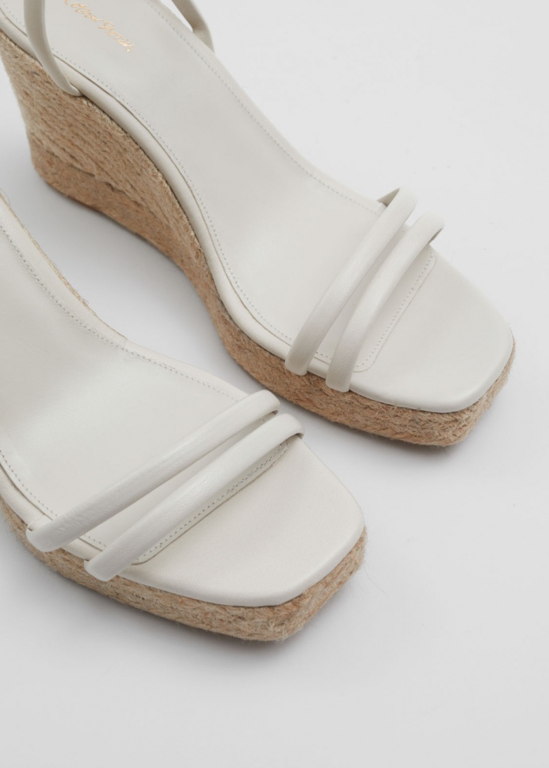 & Other Stories Pelle Espadrillas Sandals Bianche | NOS-SN114456