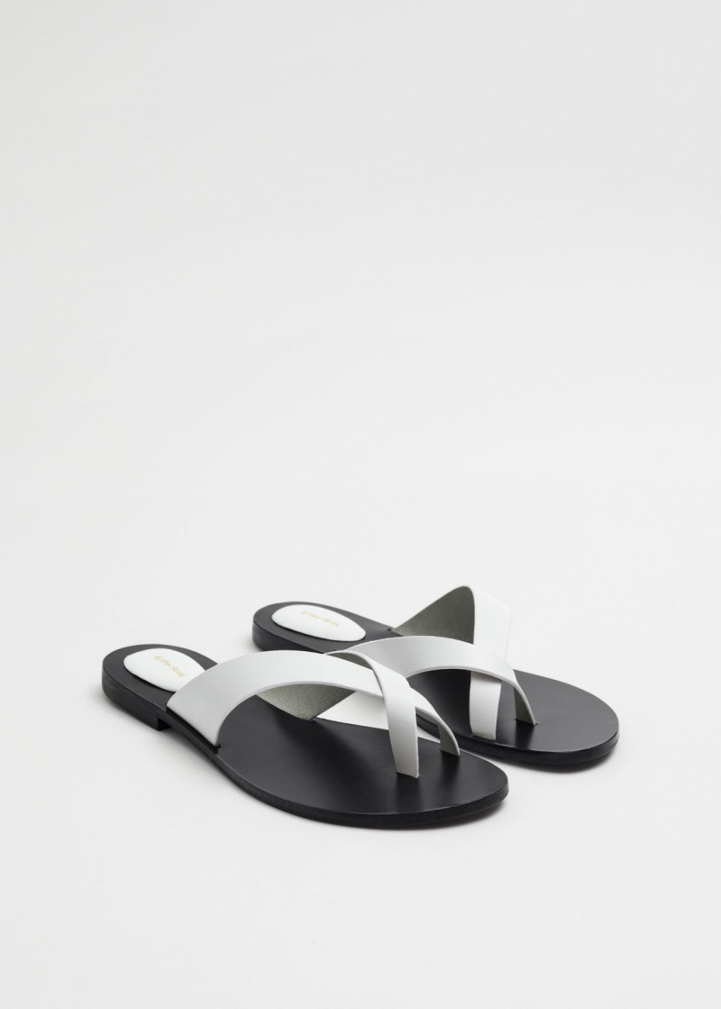 & Other Stories Pelle Perizoma Sandal Bianche | NOS-SN114503