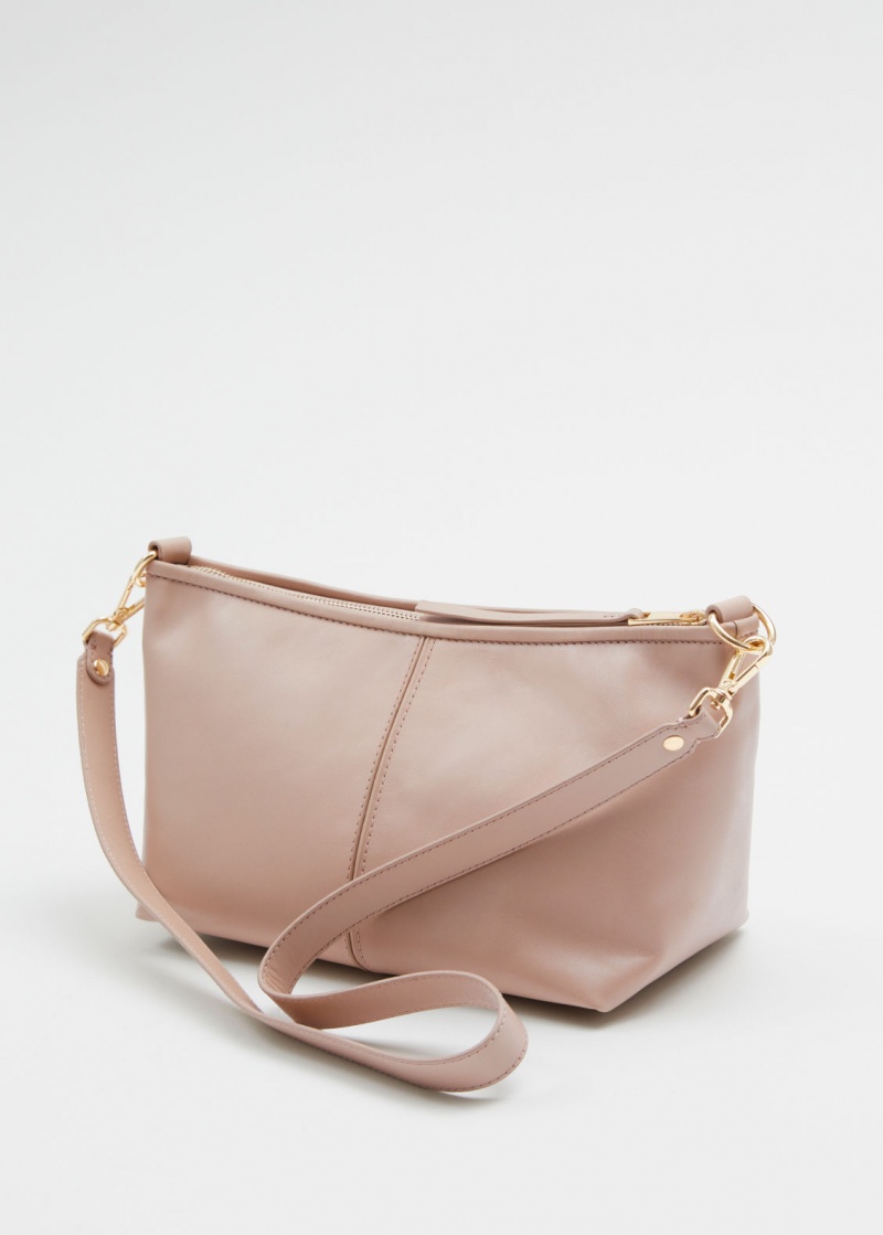 & Other Stories Pelle Shoulder Bag Beige | NOS-SN114523