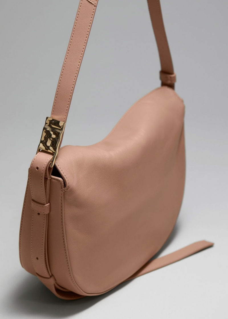 & Other Stories Pelle Shoulder Bag Beige | NOS-SN114540