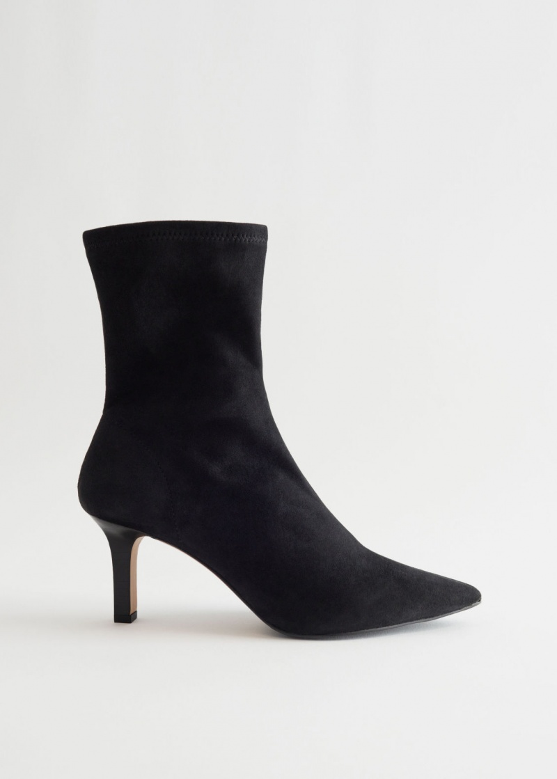 & Other Stories Pointy Sock Boots Nere | NOS-SN114434