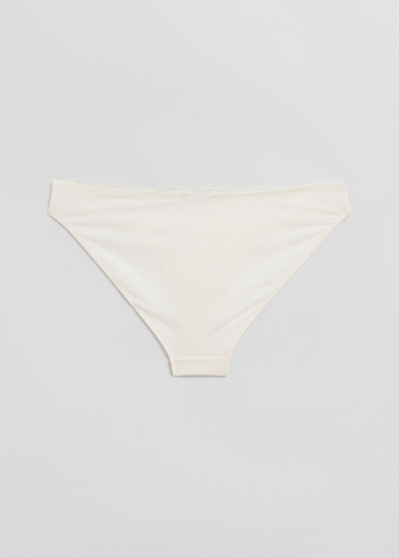 & Other Stories Poppy Pizzo Briefs Bianche | NOS-SN114395