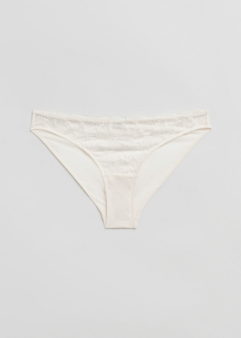 & Other Stories Poppy Pizzo Briefs Bianche | NOS-SN114395