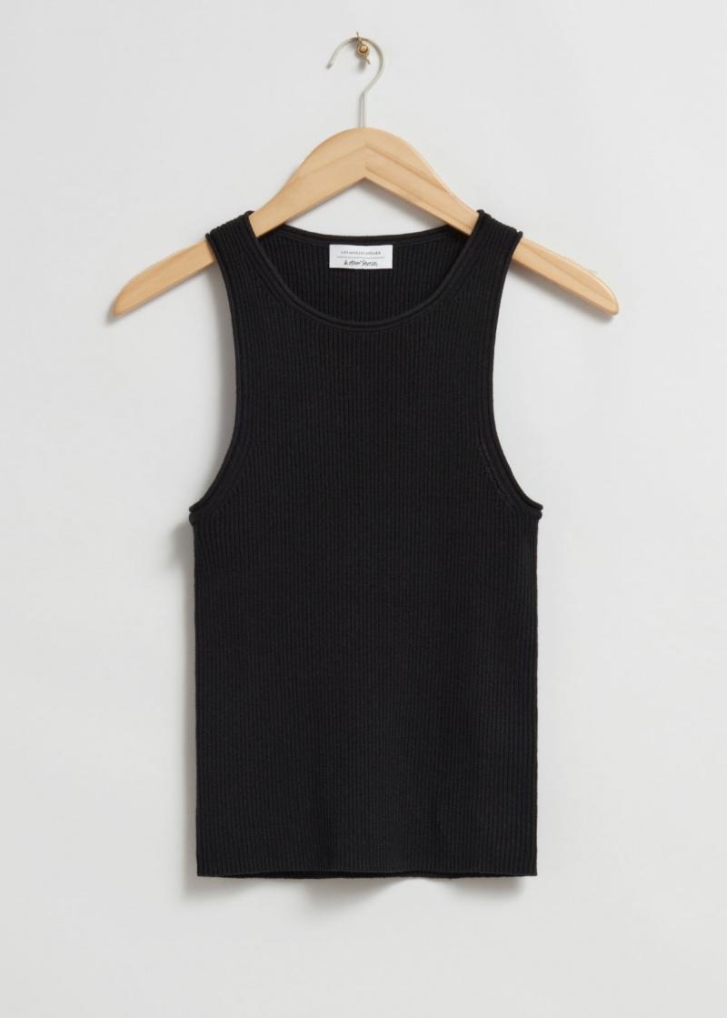 & Other Stories Racer-Back Tank Top Nere | NOS-SN113477