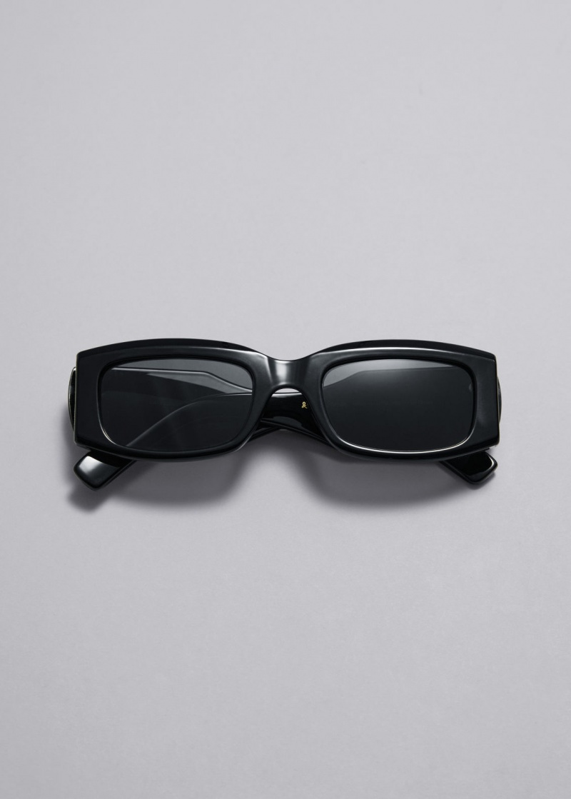 & Other Stories Rectangular-Frame Sunglasses Nere | NOS-SN114580