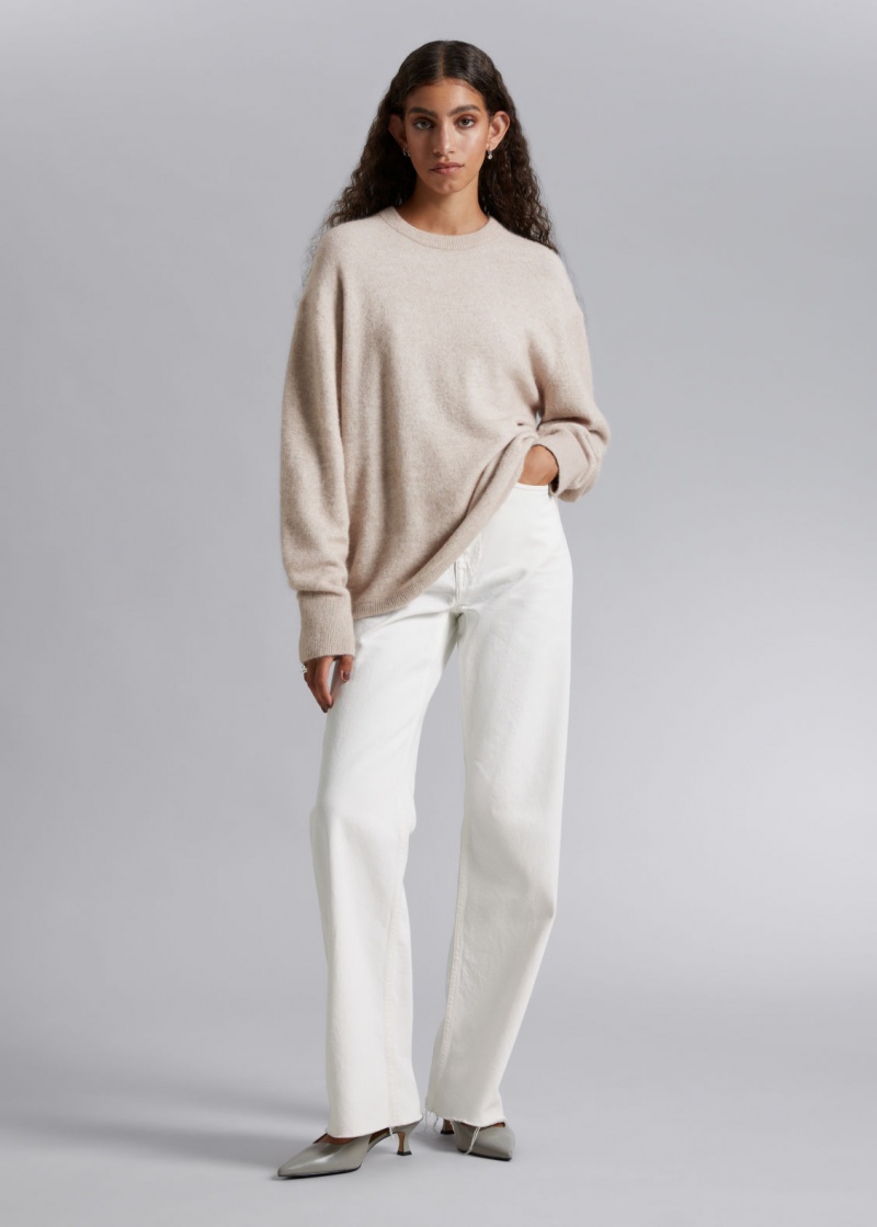 & Other Stories Relaxed Alpaca Knit Maglia Marroni | NOS-SN113597