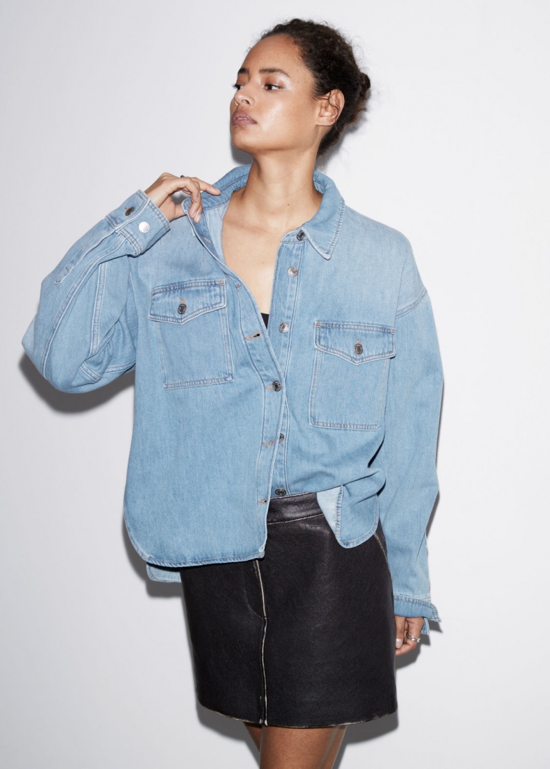 & Other Stories Relaxed Denim Shirt Blu | NOS-SN113914