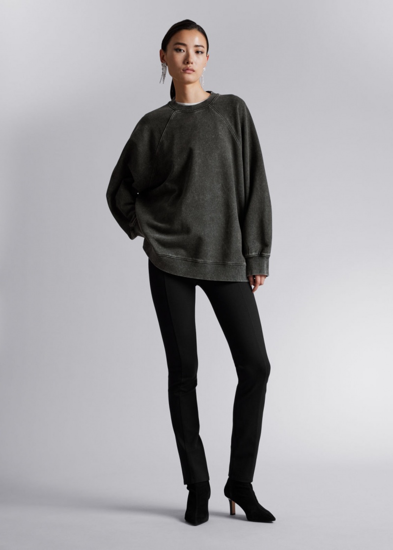 & Other Stories Relaxed Sweatshirt Nere | NOS-SN114113