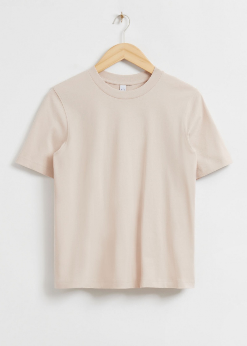 & Other Stories Relaxed T-Shirt Beige | NOS-SN114085