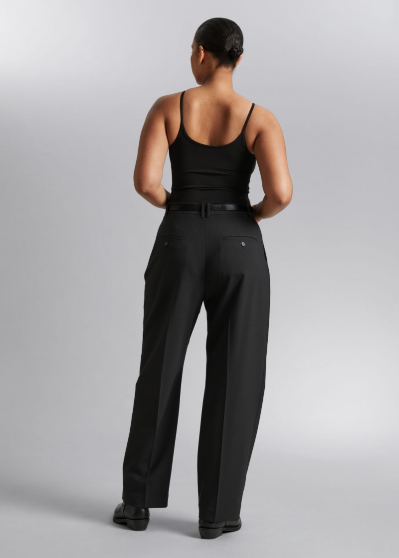 & Other Stories Relaxed Tailored Trousers Nere | NOS-SN114299