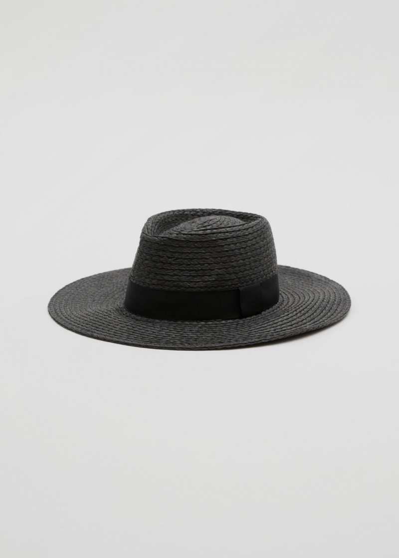 & Other Stories Ribbon Brim Straw Hat Nere | NOS-SN114643