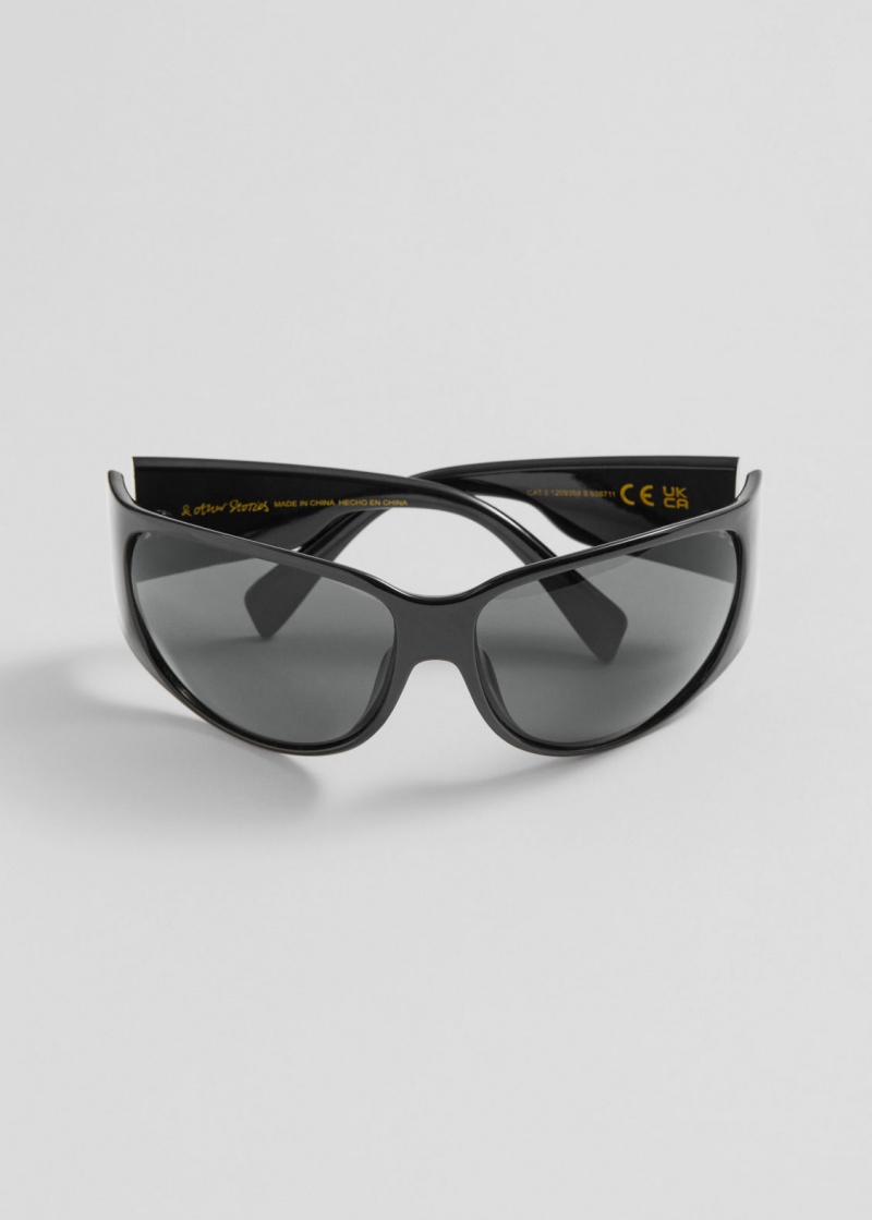 & Other Stories Rounded Sunglasses Nere | NOS-SN114593