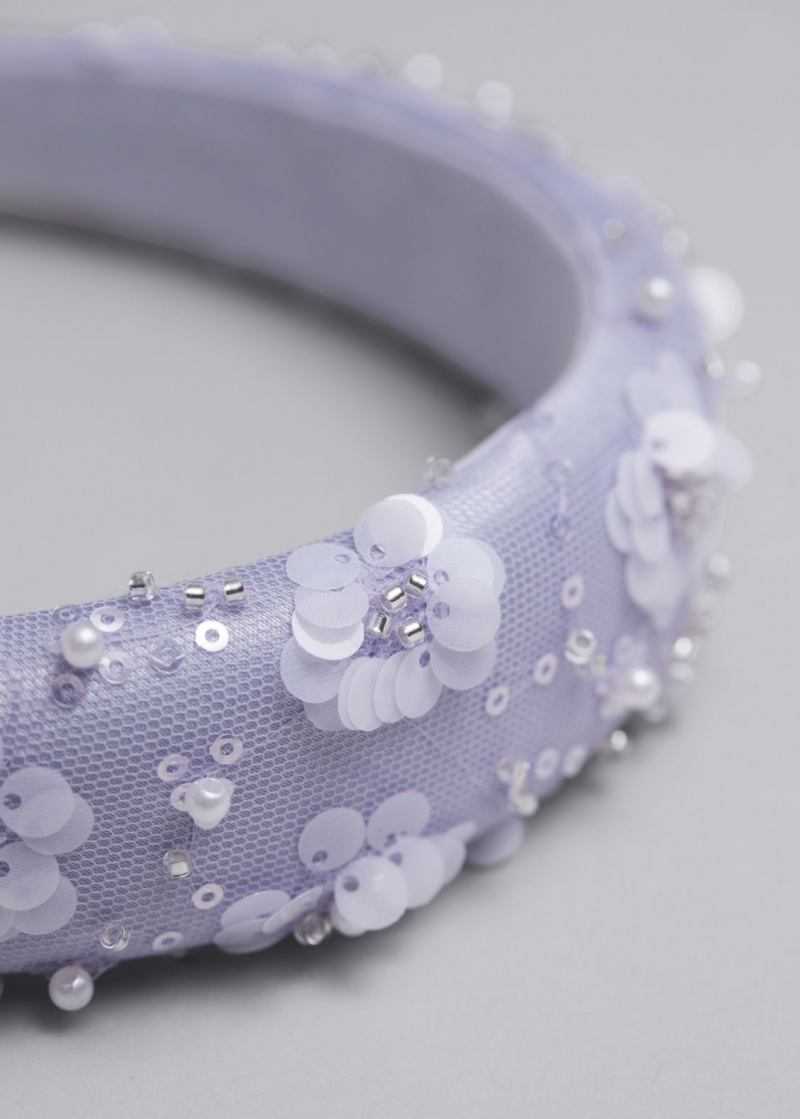 & Other Stories Sequin Alice Headband Blu Chiaro | NOS-SN114663