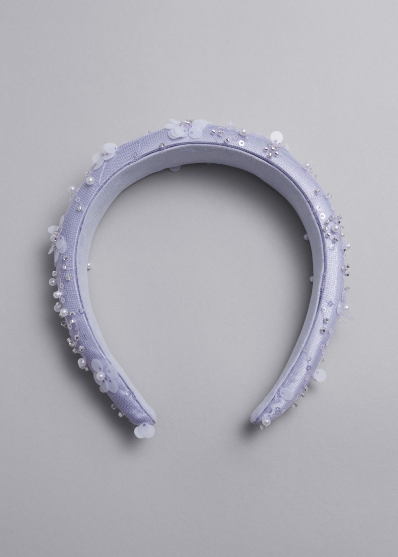 & Other Stories Sequin Alice Headband Blu Chiaro | NOS-SN114663