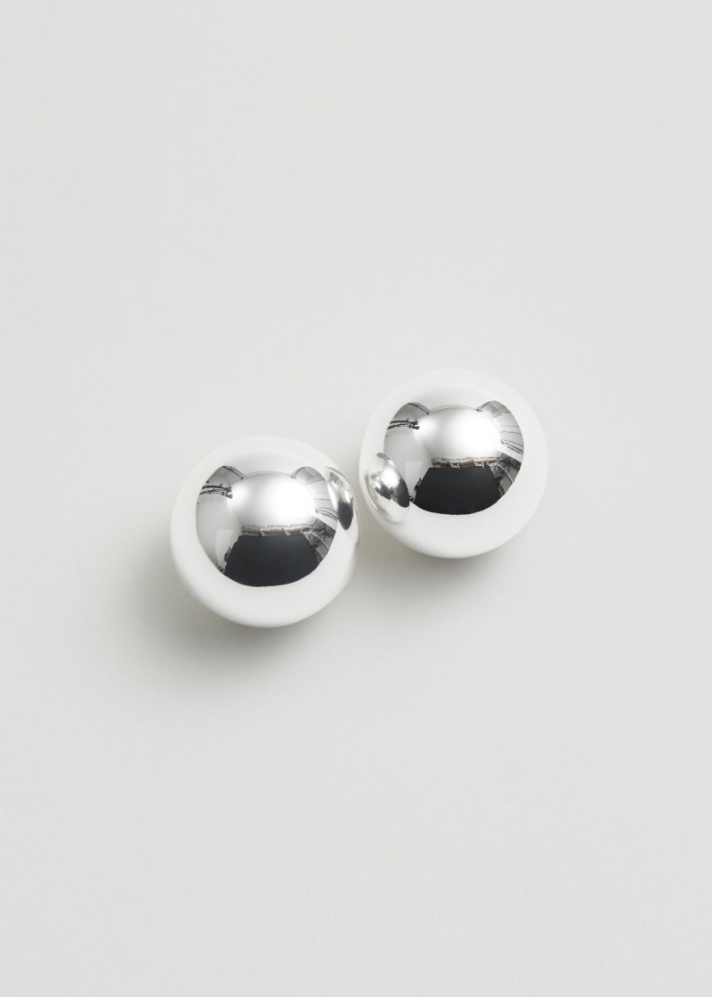 & Other Stories Silver Ball Earrings Argento | NOS-SN114682