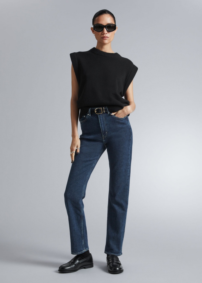 & Other Stories Slim Cut Jeans Blu Scuro | NOS-SN114232