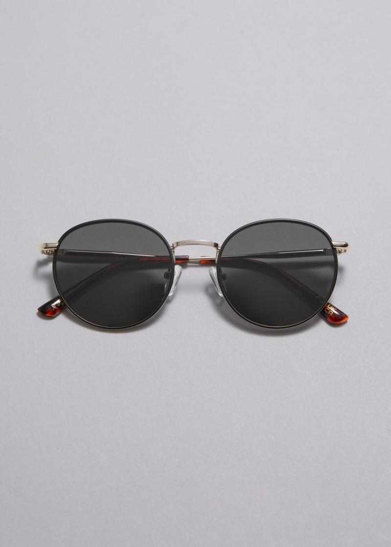 & Other Stories Slim Oval-Frame Sunglasses Nere | NOS-SN114608