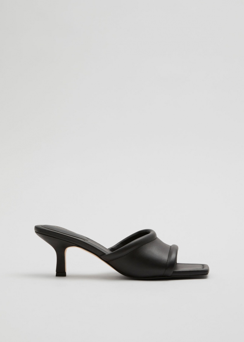 & Other Stories Soft Pelle Mules Nere | NOS-SN114452