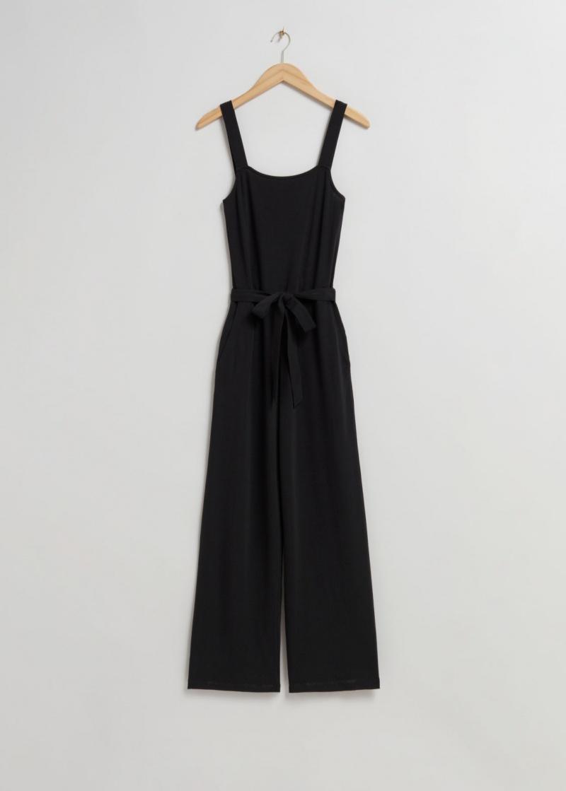 & Other Stories Square-Neck Jumpsuit Nere | NOS-SN114379