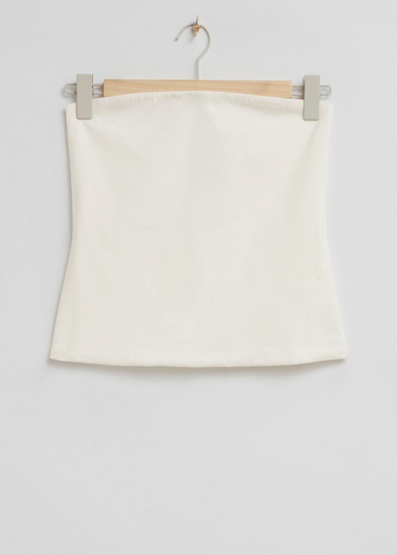 & Other Stories Strapless Tube Top Bianche | NOS-SN114034