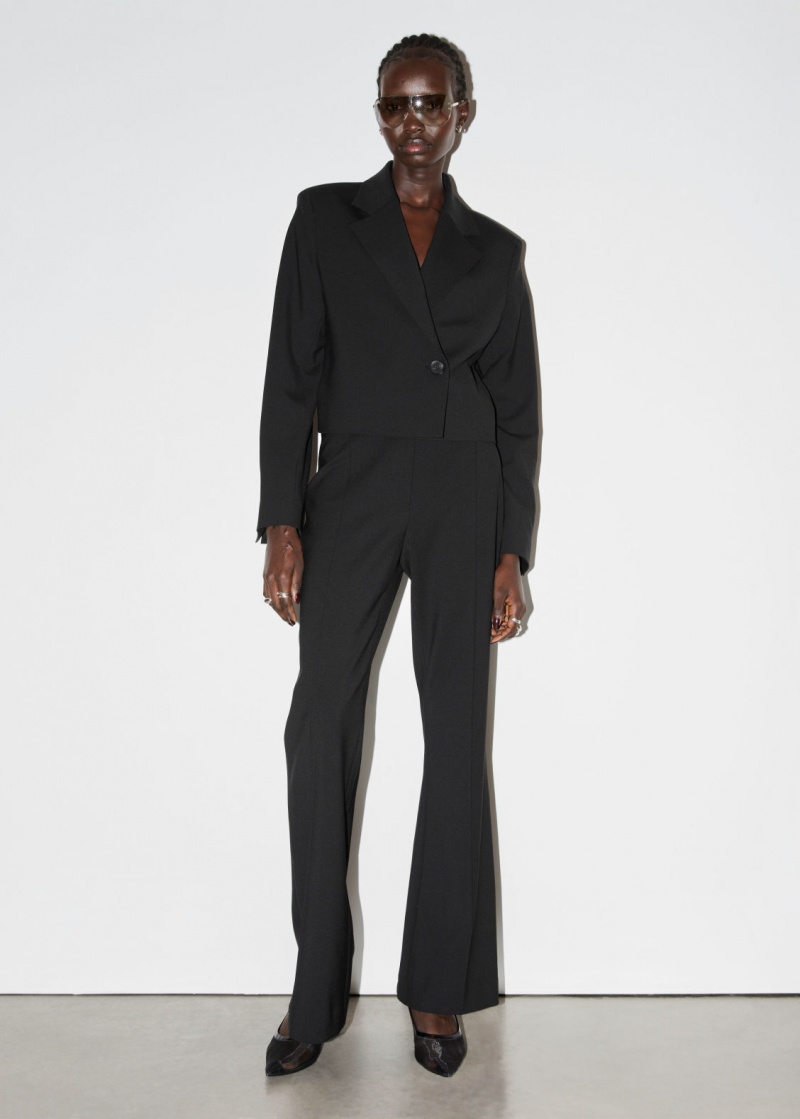 & Other Stories Tailored Bootcut Trousers Nere | NOS-SN114305