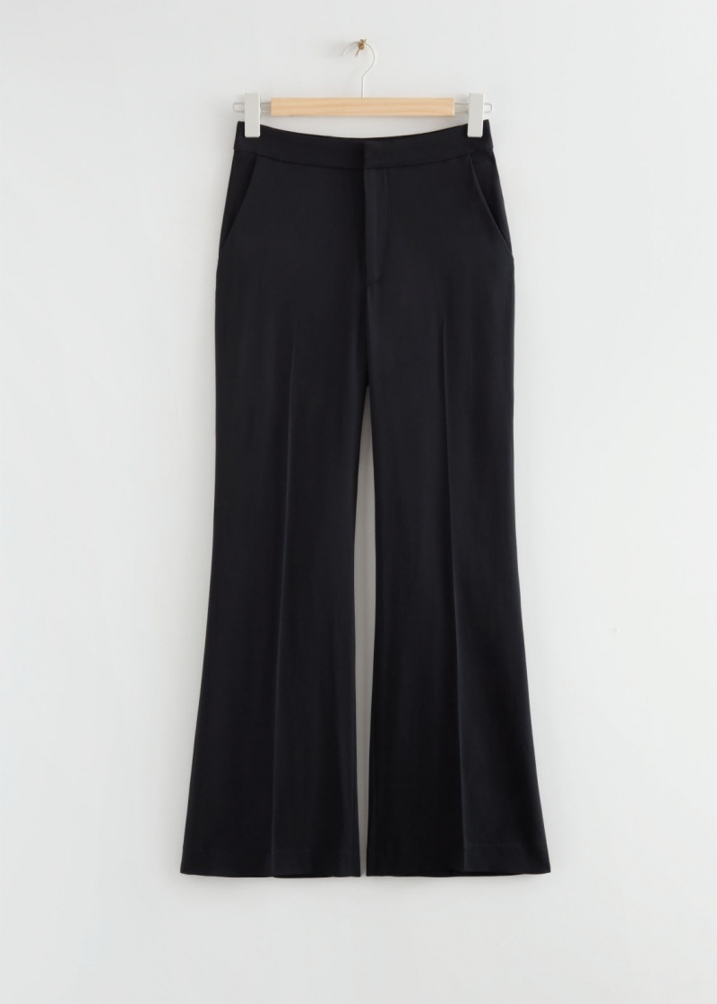 & Other Stories Tailored Flared Trousers Nere | NOS-SN114274