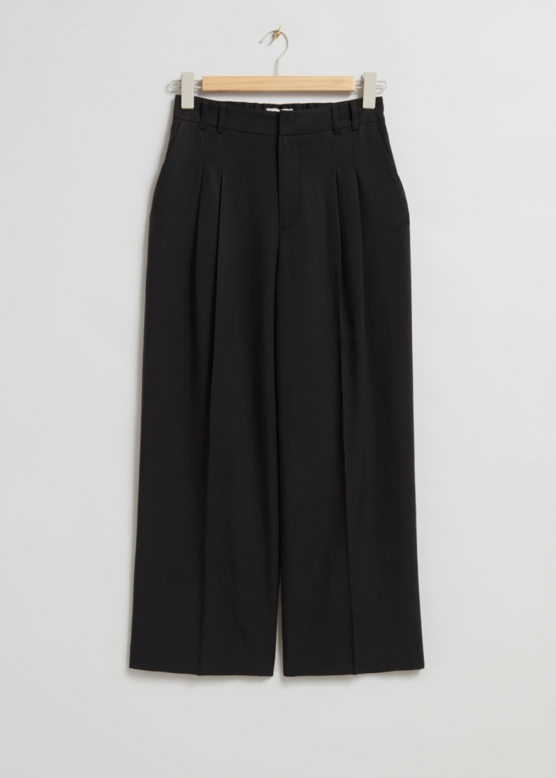 & Other Stories Tailored High Vita Trousers Nere | NOS-SN114311