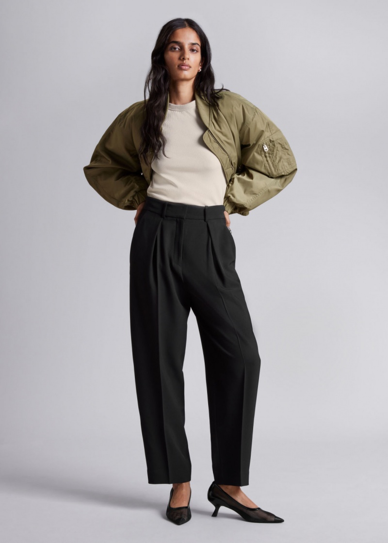 & Other Stories Tailored Tapered Trousers Nere | NOS-SN114341