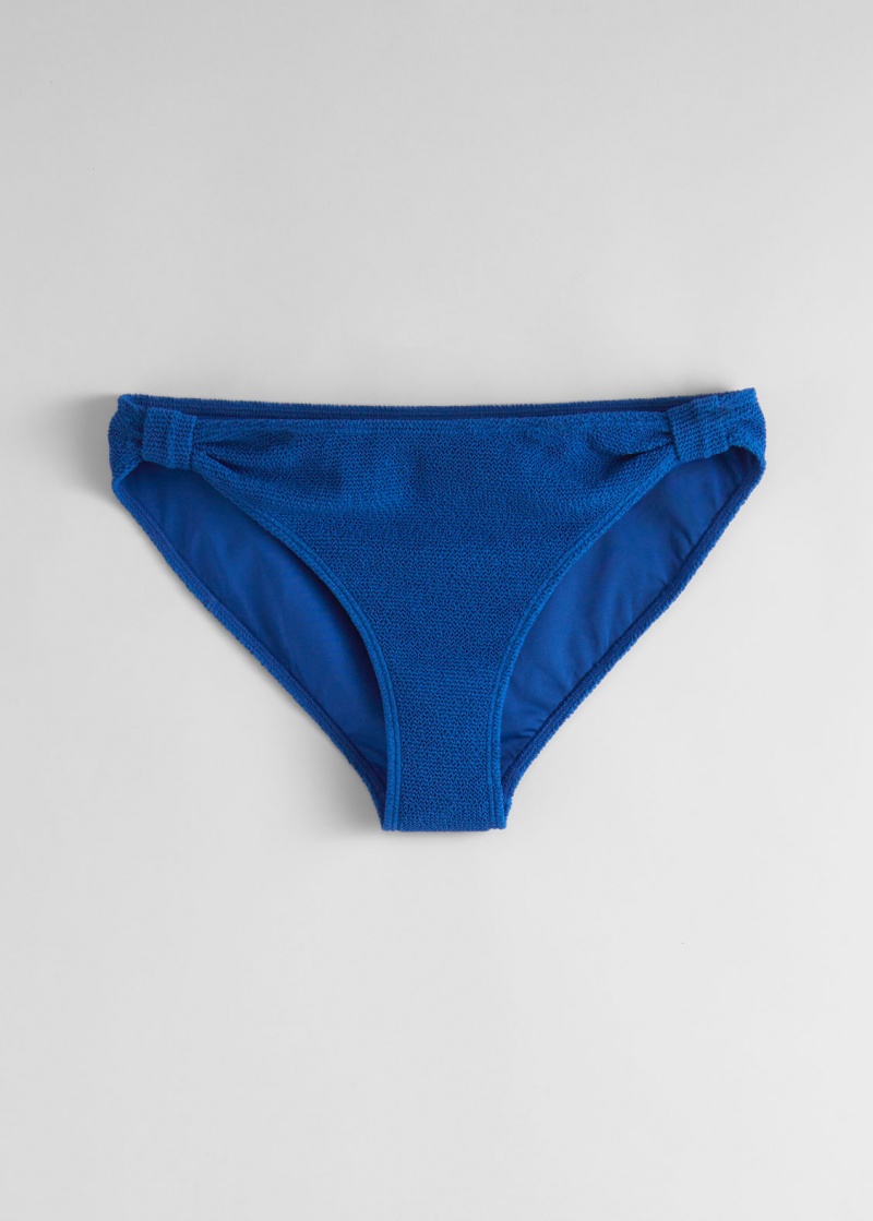 & Other Stories Textured Bikini Bottoms Blu | NOS-SN114754