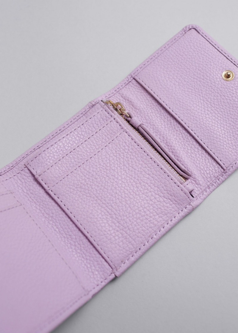 & Other Stories Textured Pelle Wallet Viola | NOS-SN114567