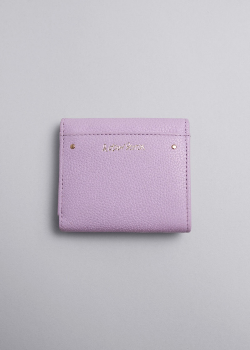 & Other Stories Textured Pelle Wallet Viola | NOS-SN114567