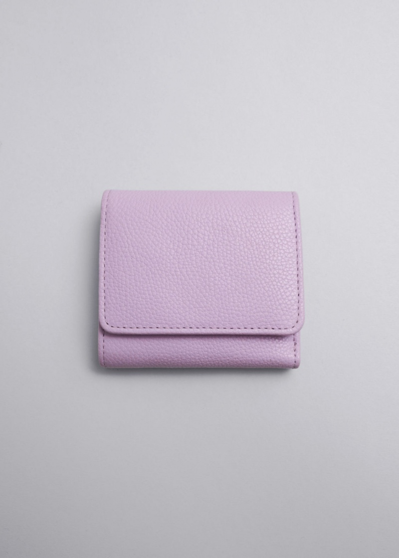 & Other Stories Textured Pelle Wallet Viola | NOS-SN114567