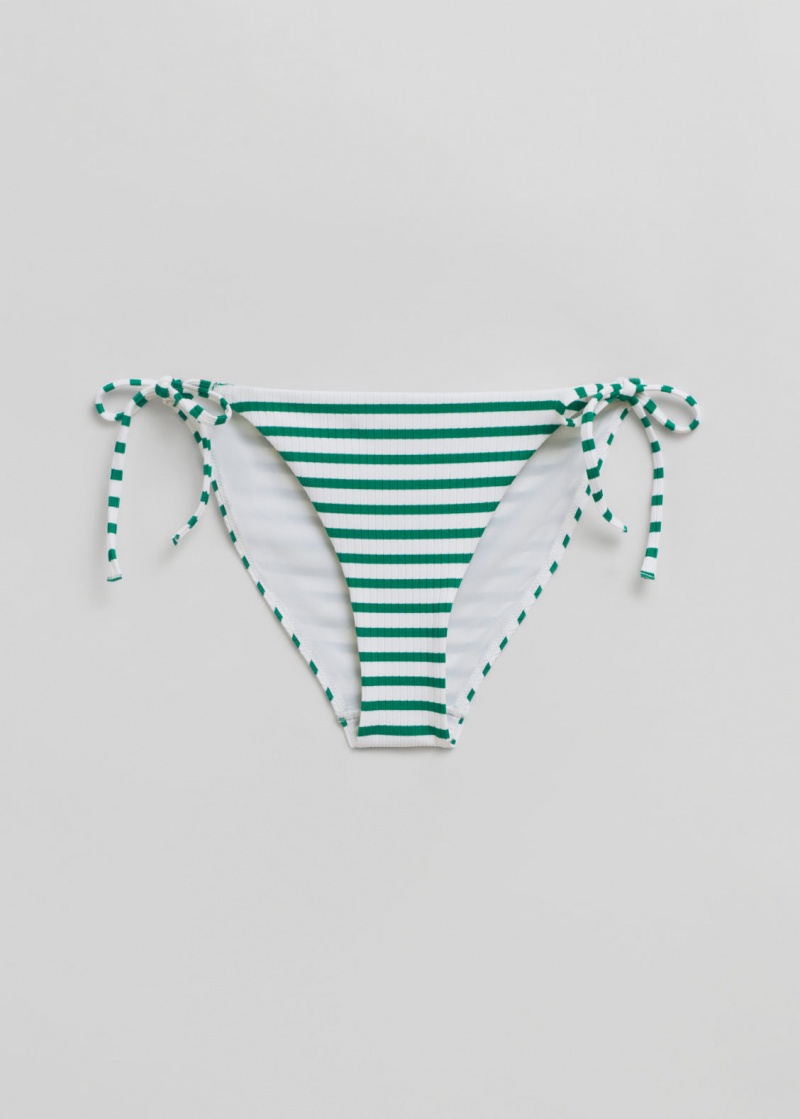 & Other Stories Tie Side Bikini Bottoms Verdi | NOS-SN114746