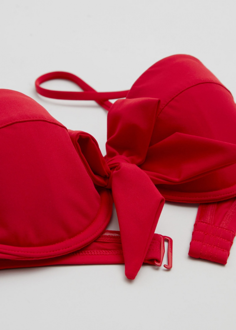 & Other Stories Underwire Balconette Bow Bikini Top Rosse | NOS-SN114759