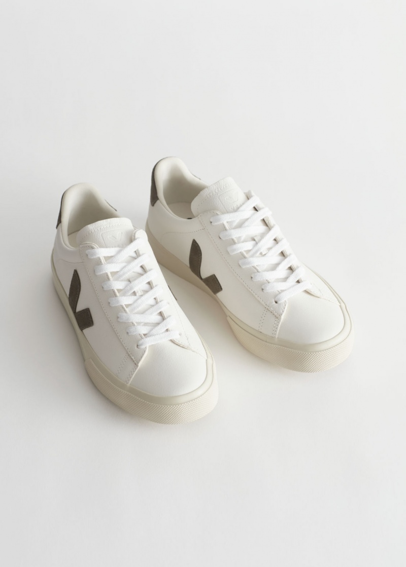 & Other Stories Veja Campo Pelle Sneakers Bianche Verdi | NOS-SN114404