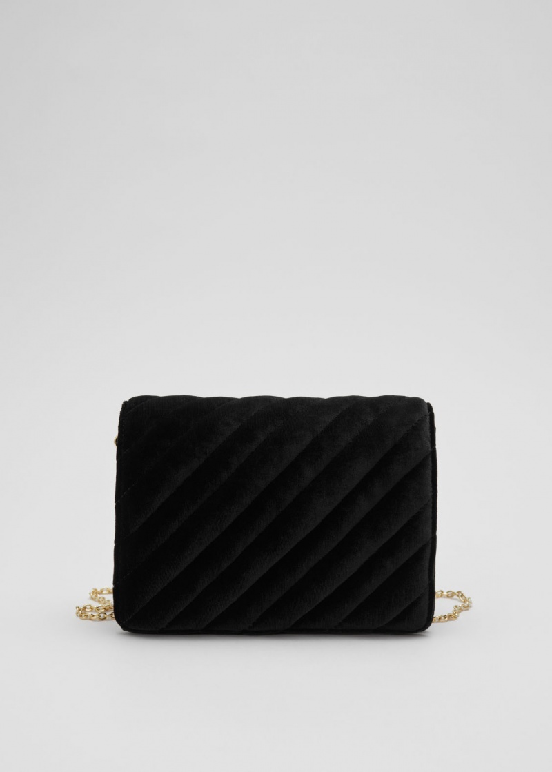 & Other Stories Velvet Shoulder Bag Nere | NOS-SN114529