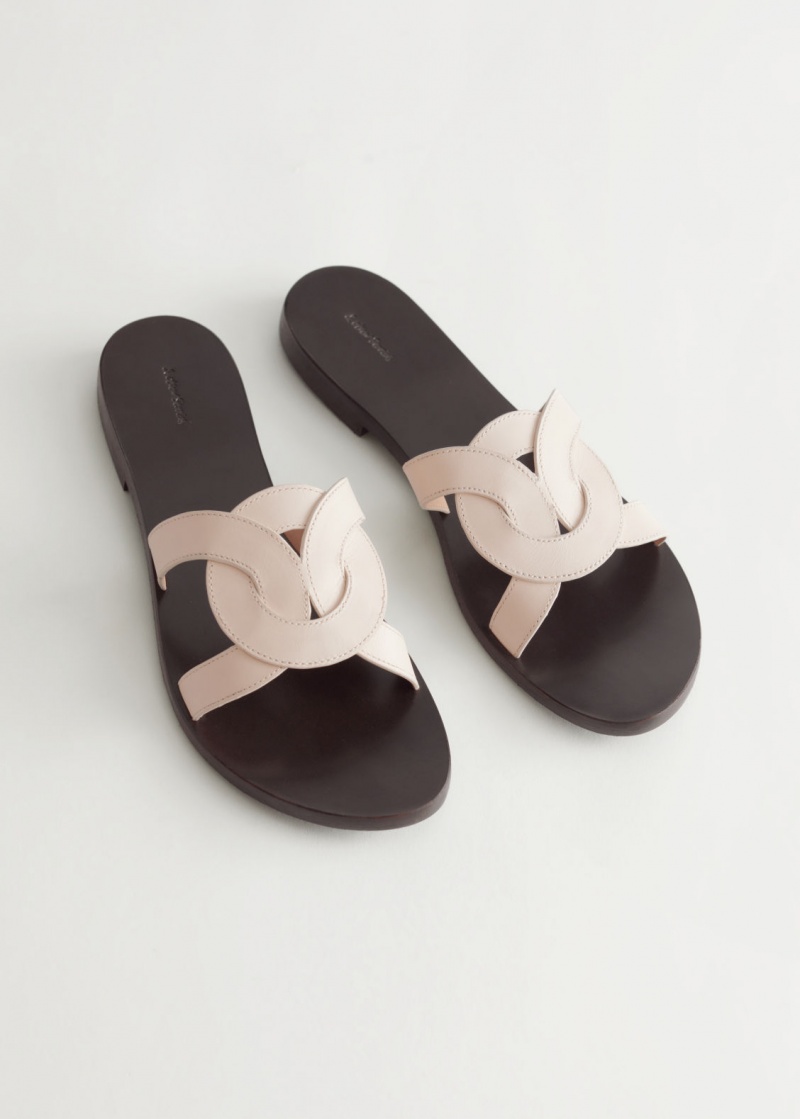 & Other Stories Woven Pelle Sandals Crema | NOS-SN114476