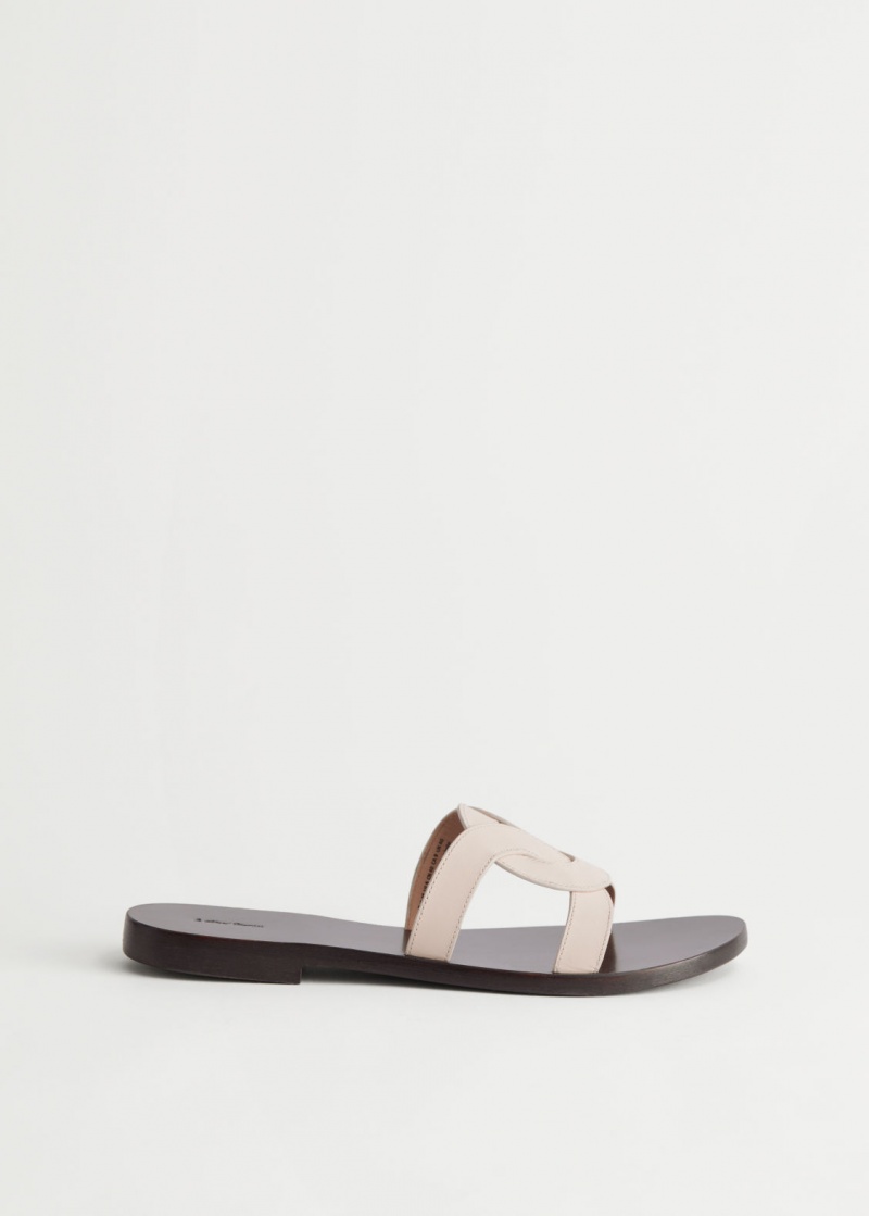 & Other Stories Woven Pelle Sandals Crema | NOS-SN114476