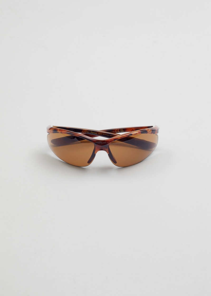 & Other Stories Wraparound Sunglasses Marroni | NOS-SN114597